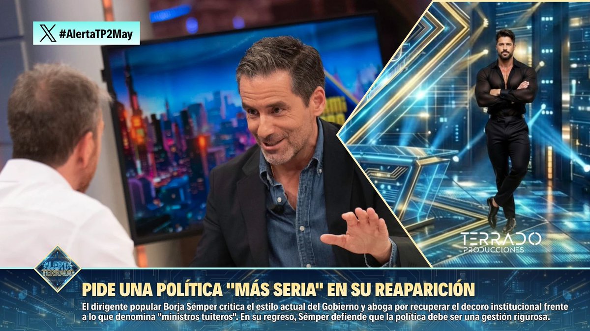 🏛️ Borja Sémper critica el estilo del Ejecutivo y exige recuperar el decoro institucional.

📱 Denuncia la deriva de los "ministros tuiteros" que priorizan el ruido frente a la gestión.

⚖️ El dirigente popular defiende que la política sea seria y rigurosa.

⚠️ #AlertaTP2May