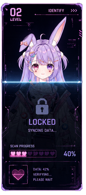 感謝大家的愛心!!! 

第二階段
▸ SYNC 40%   100個愛心解鎖達標拉!!! 
來公布拉!!! 這次是新髮型唷!

如果您喜歡這個解鎖過程，請大家幫我按個❤️或幫忙轉推吧！
#Vtuber #立繪解鎖 #角色解鎖