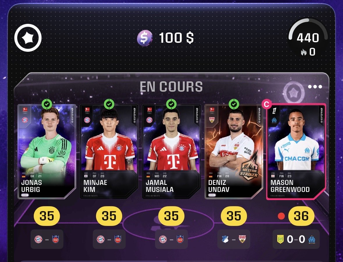 CMermillod's tweet photo. @QTNSorare Finalement parti là-dessus pour la première tentative. Pas beaucoup de bonus mais si on peut avoir quelques DS, j’espère que ça passera. Bonne chance!!! https://t.co/OkhSxD4vBY