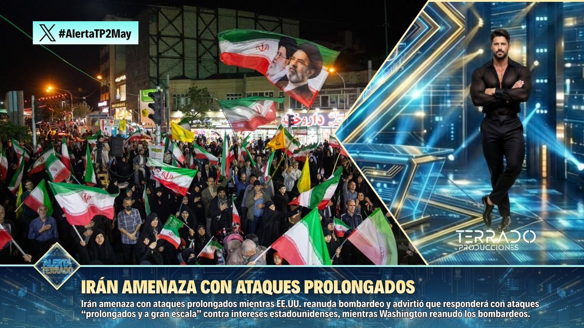 🚀 Irán advierte que responderá con ataques "prolongados y a gran escala" contra los EE.UU.

💥 La amenaza llega tras la reanudación de los bombardeos de Washington sobre objetivos iraníes.

🌍 La escalada bélica eleva la tensión global ante el riesgo.

⚠️ #AlertaTP2May