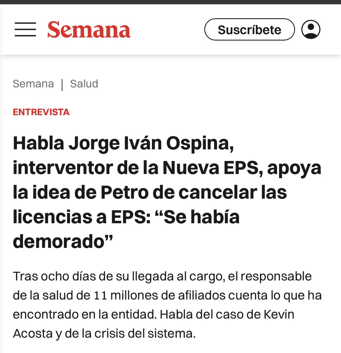 WilsonRuizO's tweet image. Con Jorge Iván Ospina el sistema de salud y la Nueva EPS están en riesgo latente. Petro nombró a un seguidor de sus malignas propuestas, no alguien que va a trabajar por la salud de los millones de afiliados.