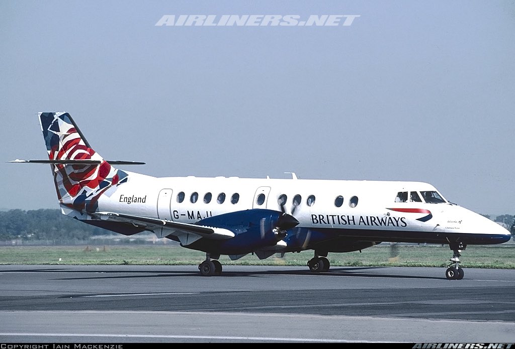 n194at's tweet image. British Airways Express (British Regional Airlines)
British Aerospace Jetstream 41
Reg: G-MAJL
GLA/EGPF Glasgow Airport
August 1999
Photo credit lain Mackenzie
#AvGeek #Airline #Aviation #AvGeeks #BritishAerospace #Jetstream #J41 #GLA #Glasgow #BritishAirways @British_Airways 🇬🇧