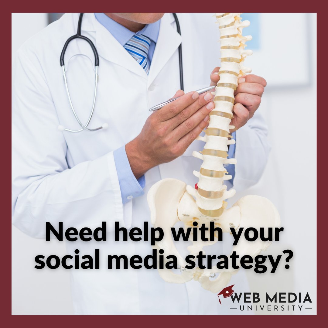 WebMediaU's tweet image. Marketing your #chiropractic practice shouldn't be a pain in the neck. We can help! Sign up for our Social Media Marketing For Chiropractors course and learn how to attract new clients year-round. bit.ly/3u8pnEE #socialmediamarketing #chiro #chiropractor #hcsm