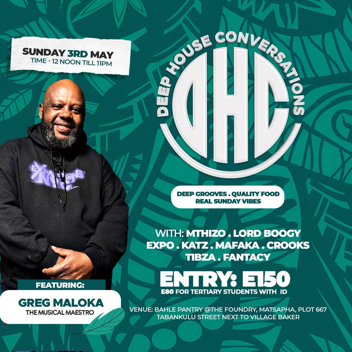 DankosBrothers's tweet photo. Tune in on Uniswa FM and win yourself 1 of 10 tickets to DeepHouseConversations DHC https://t.co/RjMpxeWbOR https://t.co/TJ6pYG57uo