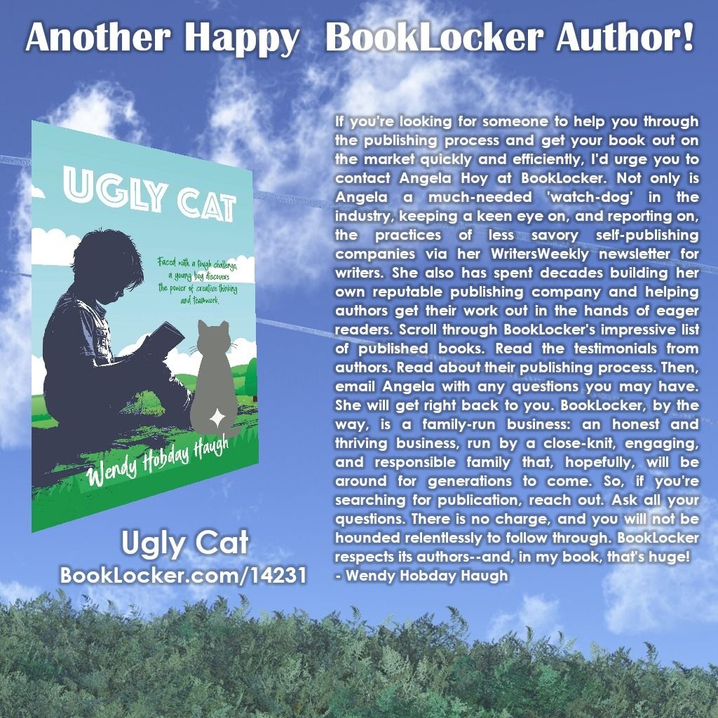 booklocker's tweet image. What are our authors saying about us?
Read more unsolicited testimonials, and submit your manuscript for consideration, here:
publishing.booklocker.com

#publishing #selfpublishing #selfpublishedauthor #booklocker #angelahoy #authorlife