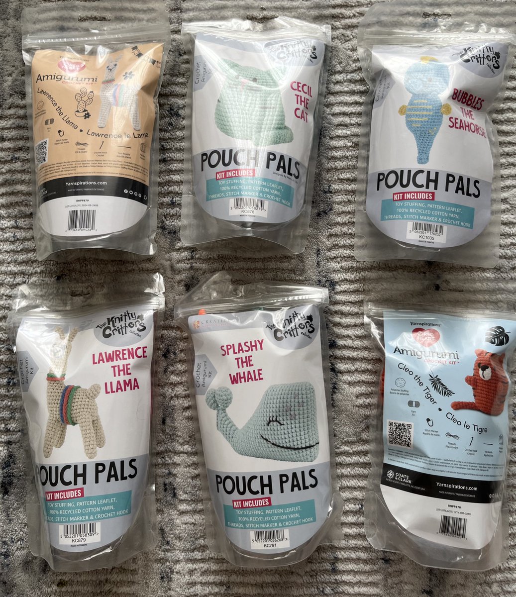 fleuzrc's tweet photo. arigurumi kit satış 

🛒- set 150 tl 
- hepsinin içerisinde ipi klavuzu ve iğnesi mevcut set şeklinde .
- sıfır paketli sadece elimden çıkarmak istiyorum. Çoklu alımda indirim yaparım 

@bujosatis @Bujosatistr https://t.co/JmBVFR1Qct