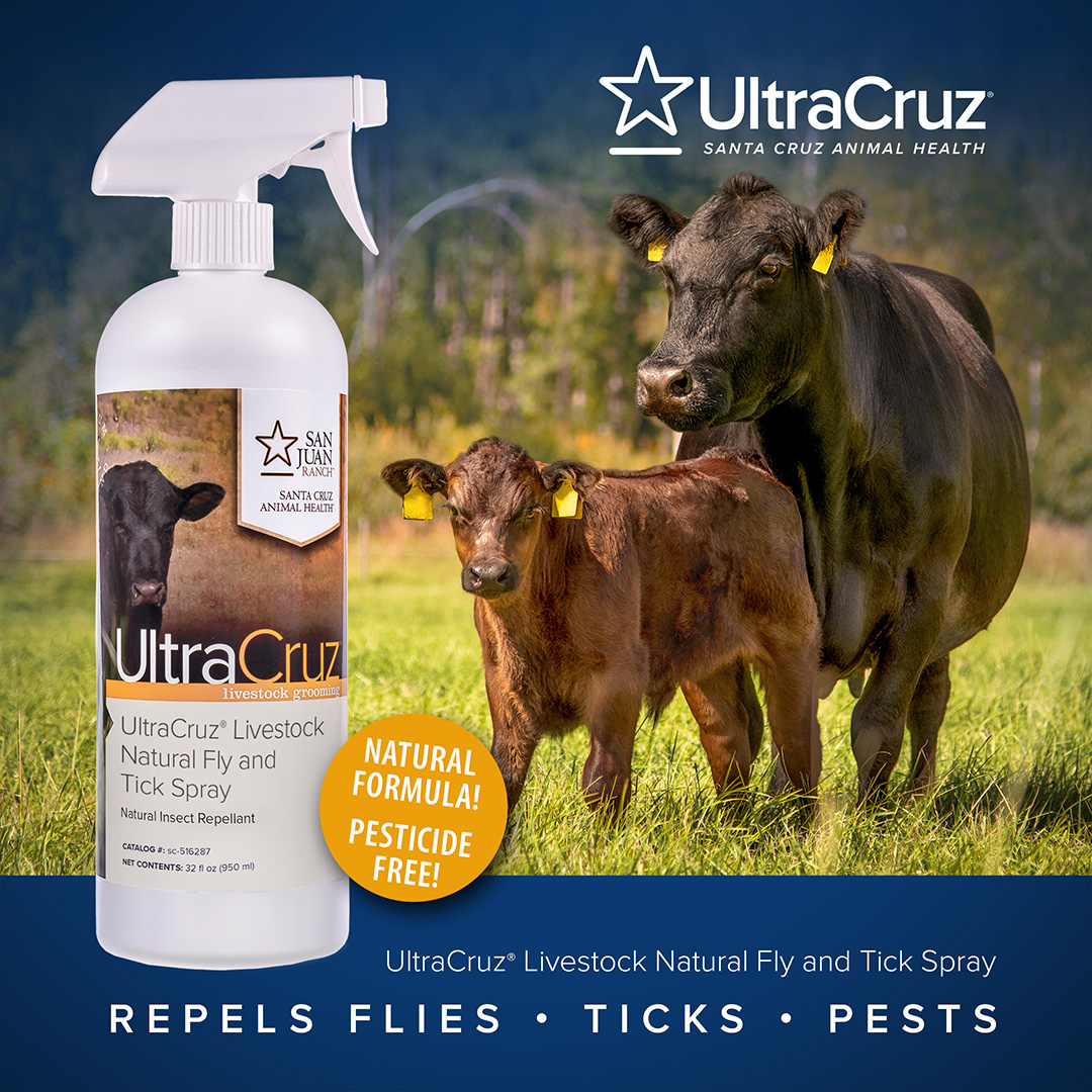 SCA_Health's tweet image. "Every livestock, pet owner needs to have some of the UltraCruz® Livestock Natural Fly and Tick Spray on hand. When at shows people even ask what we sprayed on the animals that smells so good." - Chuck

#UltraCruz #Livestock #FlySeason