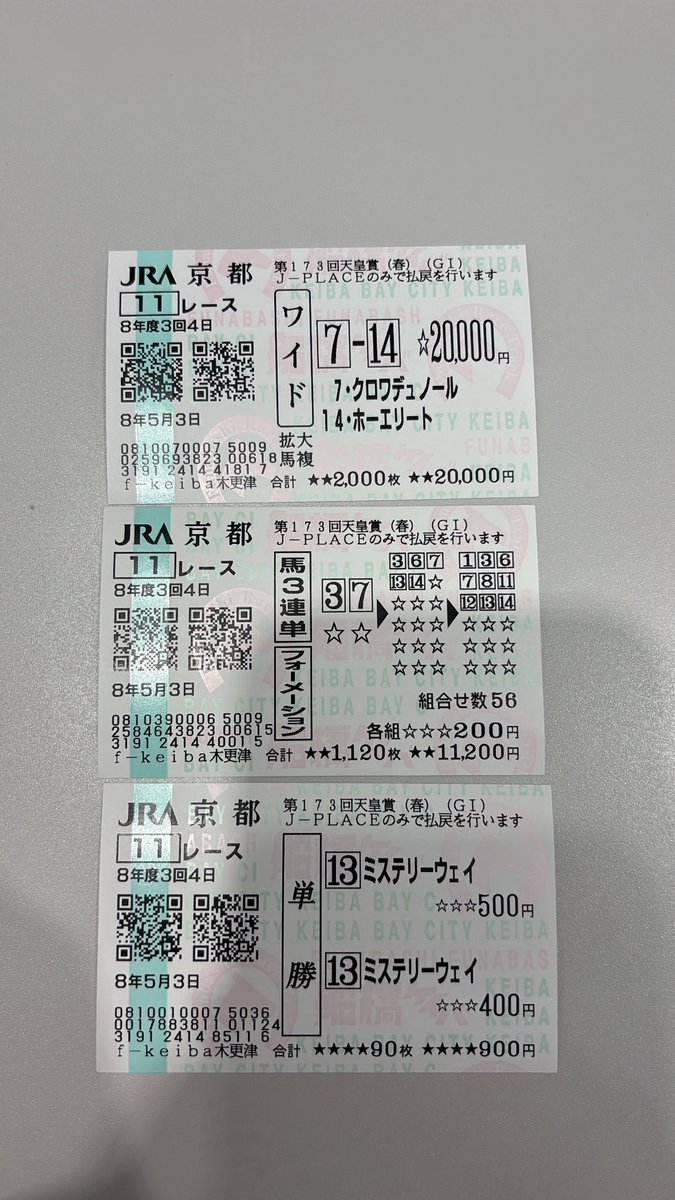 Ra1_k1's tweet photo. 天皇賞はこれで行きます。
軸クロワデュノール、アドマイヤテラ
穴ホーエリート
当てたいね https://t.co/ui1WCoYdQJ