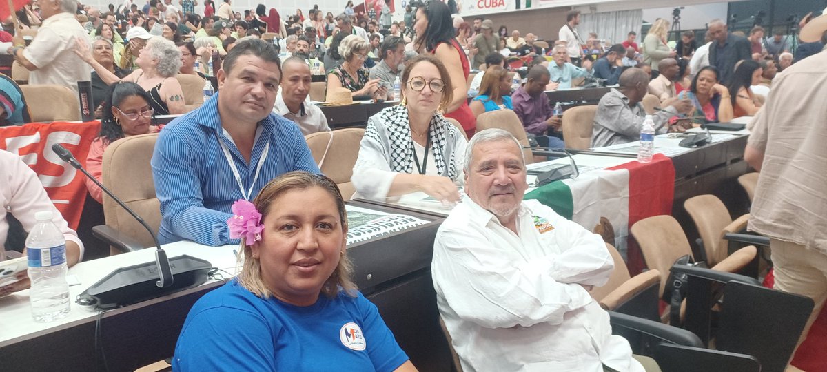 ErlinRondon's tweet photo. Inicia en la Habana #Cuba, encuentro internacional de Solidaridad,con la participación de más de 776 amigos del mundo, pertenecientes a 152 organizaciones representando 36 países #CubaNoEstáSola #LaPatriaSeDefiende @Cuba_CTC @Colina_CTCuba https://t.co/h0lJ5oE1kY