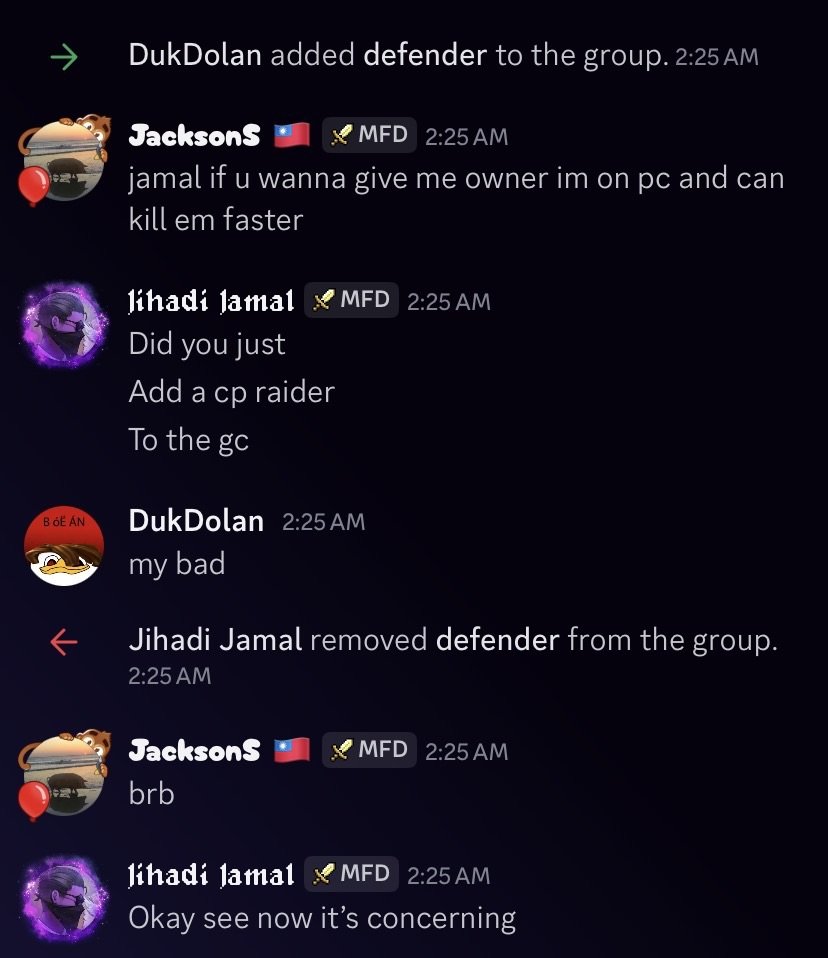 SimbaTaxs's tweet photo. This is actually insane lol, friends with a guy who is a cp raider? 

Thats seriously concerning might actually give these guys our entire message history before he deleted stuff

Unless he can explain why is he friends with someone like that https://t.co/qEvRmvonWn