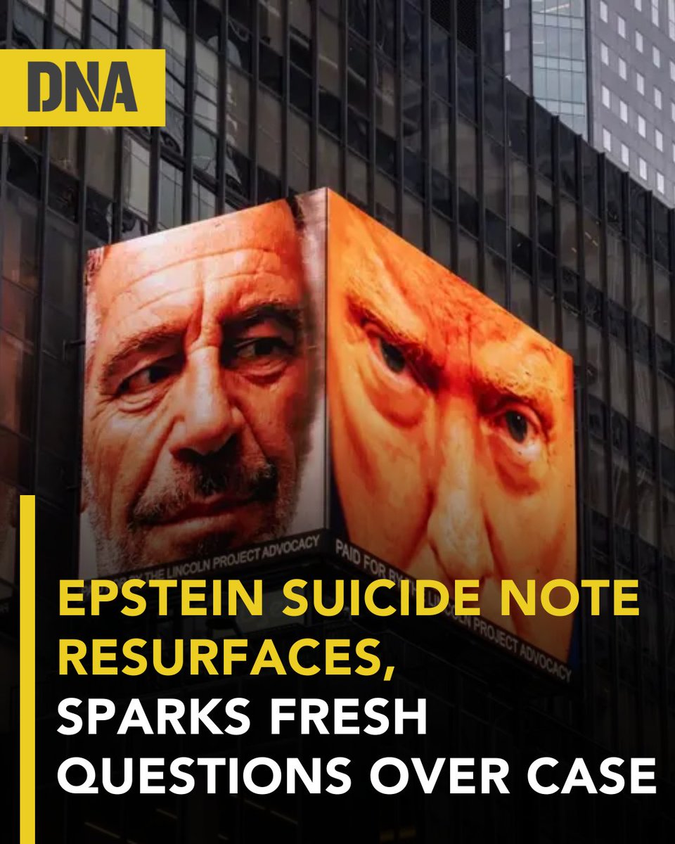 dna's tweet image. The New York Times moves court to unseal alleged suicide note by #JeffreyEpstein, hidden for over 7 years and reportedly found by his cellmate before his death

#DNAUpdates | #NewYorkTimes | #EpstienFiles |