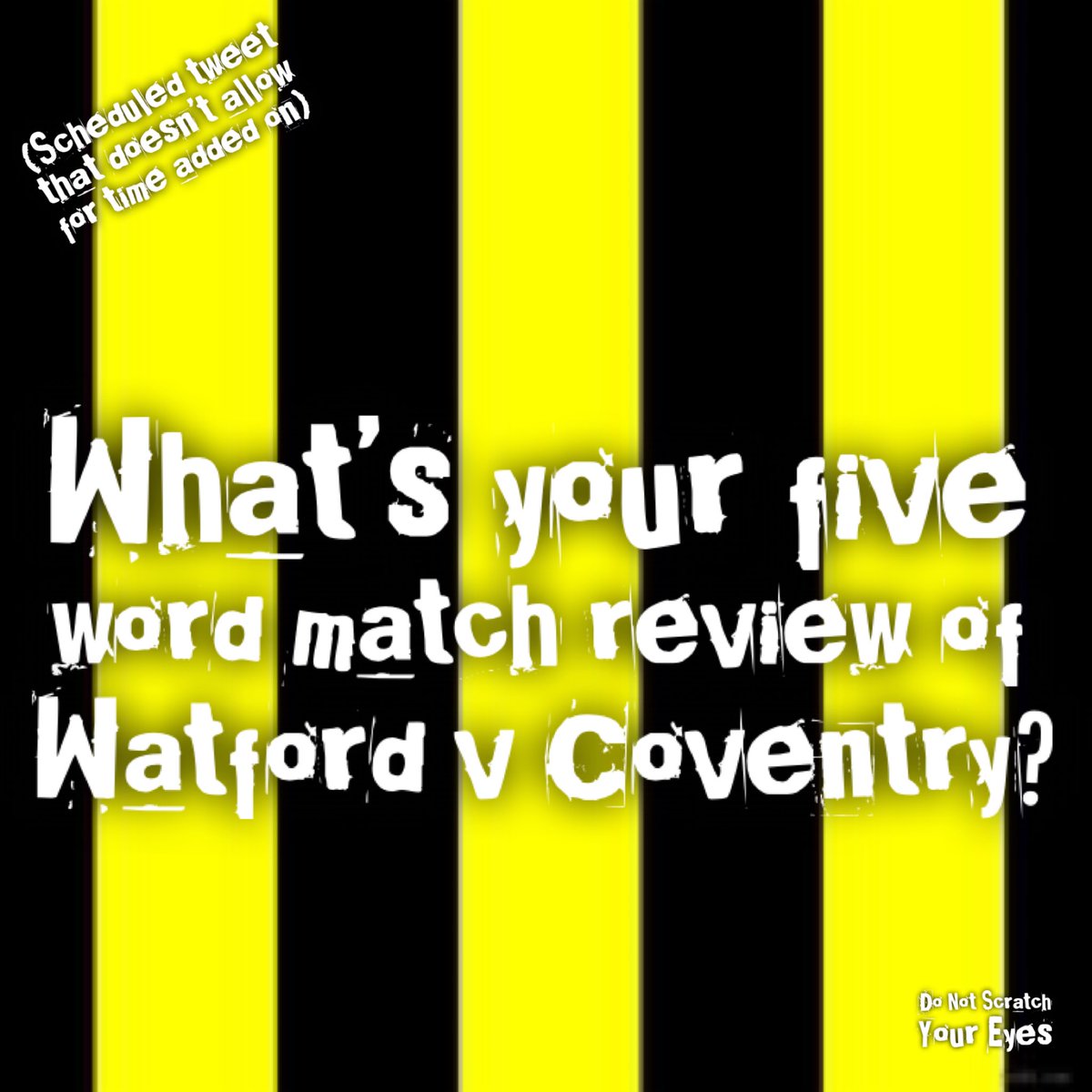 Do Not Scratch Your Eyes Watford FC Podcast 🐝 tweet media