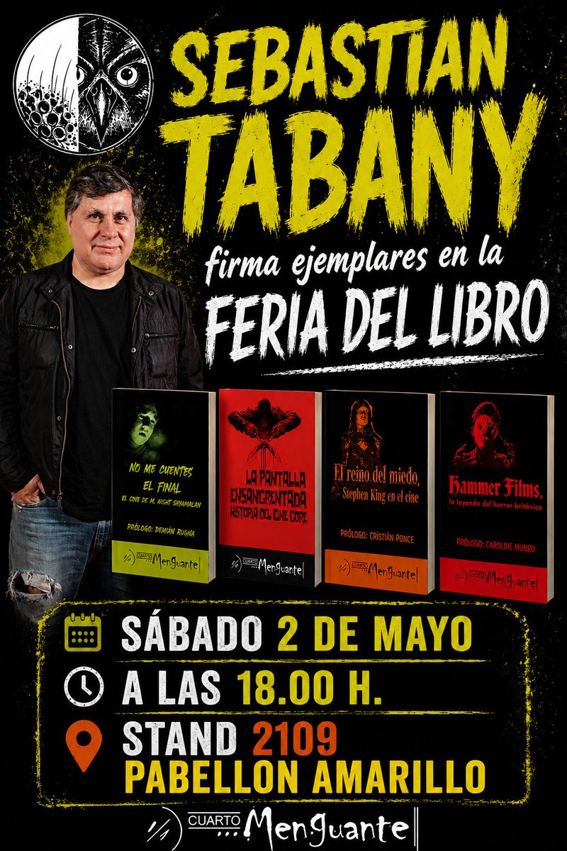 CuartomenguanEd's tweet photo. HOY, HOY, HOY!! Doble programa de firmas de dos grandes autores en la Feria del Libro!!! https://t.co/VAaP3q3A2D