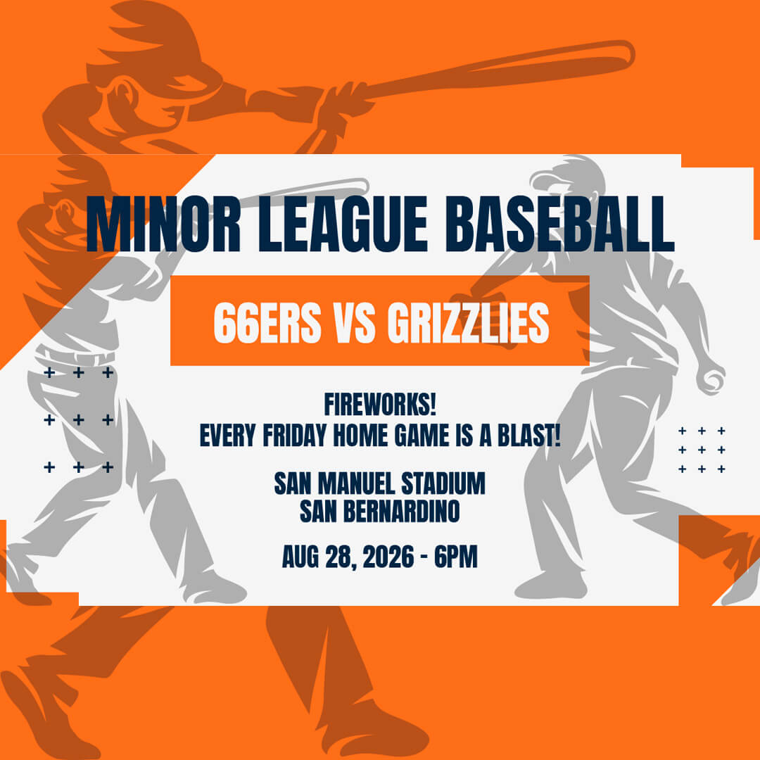 EventsInCali's tweet image. eventsincalifornia.com/events/sports/…

Inland Empire 66ers vs Fresno Grizzlies, San Manuel Stadium, San Bernardino, CA | Aug 28, 2026

#Baseball #California #CaliforniaEvents #FresnoGrizzlies #InlandEmpire #InlandEmpire66ers #MinorLeagueBaseball #SanBernardino #SanManuelStadium #Sports