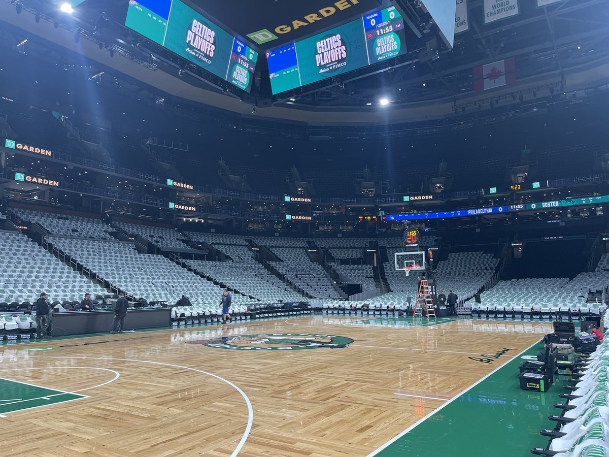 Ky_Carlin's tweet image. Good morning from TD Garden #Sixers