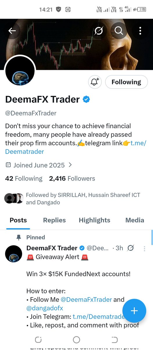 DEDERIFX's tweet photo. @DeemaFxTrader @dangadofx Done ✅ https://t.co/nl0NtGMAUC