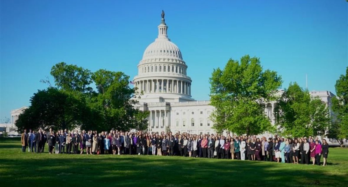 JasmineKambojMD's tweet photo. #ASCOAdvocacy
#ASCOAdvocacySummit

What happens when 180 oncology professionals, from all 50 states and Washington DC, travel all the way to the Hill, to advocate for 

✅Research Funding
✅#FixPriorAuth
✅Telehealth Access,

= a very successful Advocacy Summit, with over 230 congressional meetings. 💪💪👏👏

The American Society of Clinical Oncology (ASCO)  ADVOCACY SUMMIT honored Rep John Joyce, MD and Rep Kim Schrier, MD as congressional Champions for cancer Care and their leadership as physician law makers. 👏👏 

@yuan_ruiling awarded the Advocate of the Year award for her advocacy efforts- year round, on all ASCO platforms. Your dedication and commitment is commendable, and you rightfully said- this award belongs to your patients- WOW- 👏💕⭐️🥳

The awesome MN team (me, @WadeSwenson @Barnes_J_M Dr Vidya Kollu Dr Katie Smith(Mayo Thoracic Oncologist and stellar researcher) had meetings with offices of 
- Sen Klobuchar
- Sen Smith
- Rep McCollum
- Rep Craig
- Rep Finstad
- Rep Fischbach 

What a successful and fulfilling Summit.

Thanks American Society of Clinical Oncology (ASCO) leadership and staff for organising one of the most successful summit, as @IshwariaMD 
pointed out- we have to do Advocacy, 365 days a year, 👏💪

Also, celebrated special birthday for our PAC Chair- none other than- Ed Balaban 🎀🥳⭐️

@healthpolicycop @ConquerCancerFd @ASCO @ASCOTECAG @ASCOPost @MayoClinicHS @MayoRadOnc @MayoMedEd @MayoCancerCare @AshleySumrallMD @lynn_schuchter