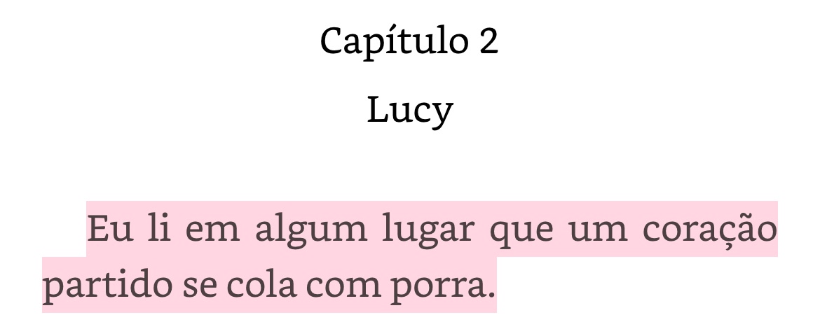 O pov do personagem masculino todo sério, ele com problema no time, com a guarda da filha, surtando horrores. A primeira frase do pov feminino:￼