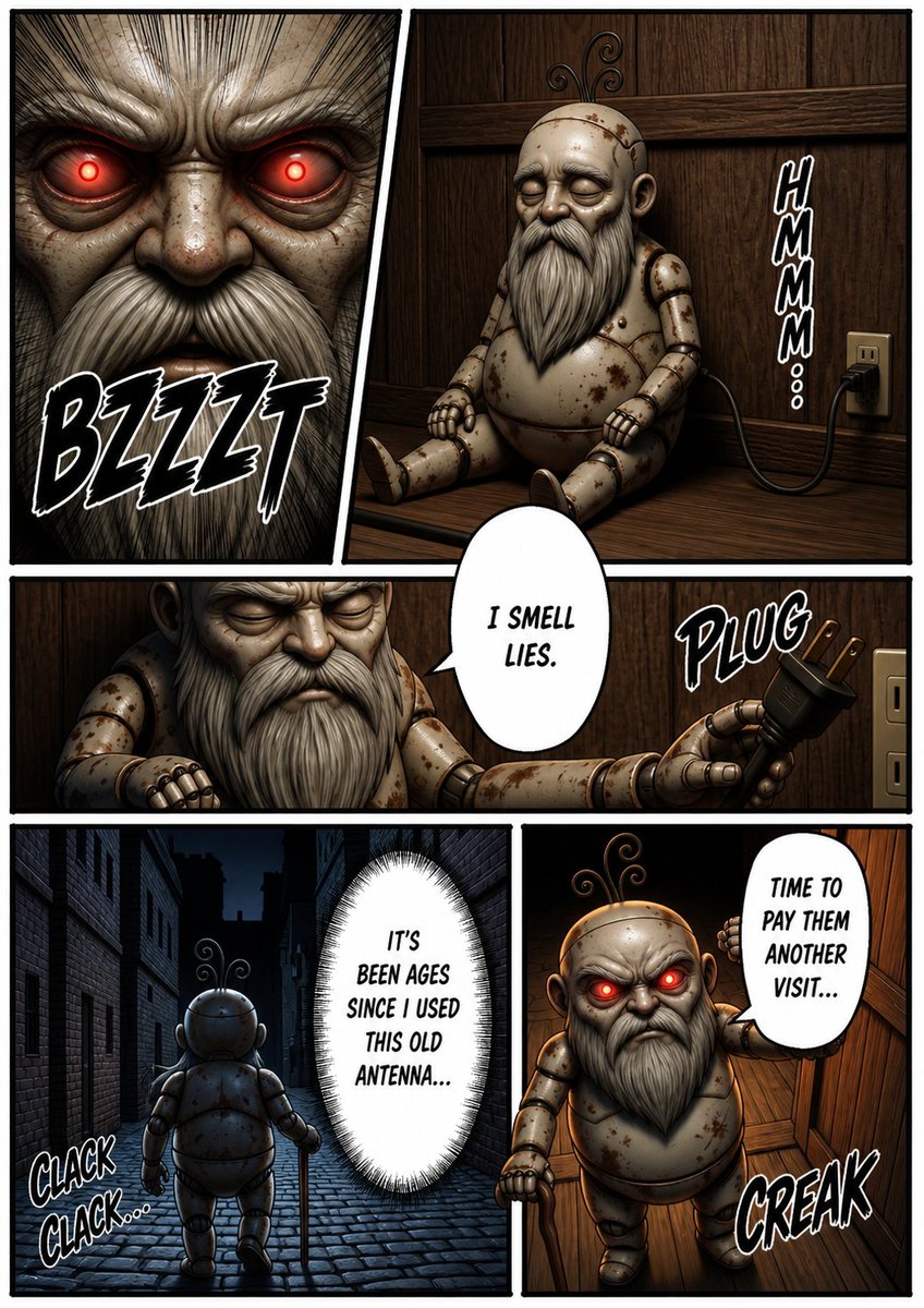 ota_manga's tweet image. "Robot Old Man: Fully Charged.
VG Comics Work 'SUNPO FROM PROCONIA'

Full story: Pixiv →pixiv.net/artworks/14425…

#VG #Original #Manga #AI