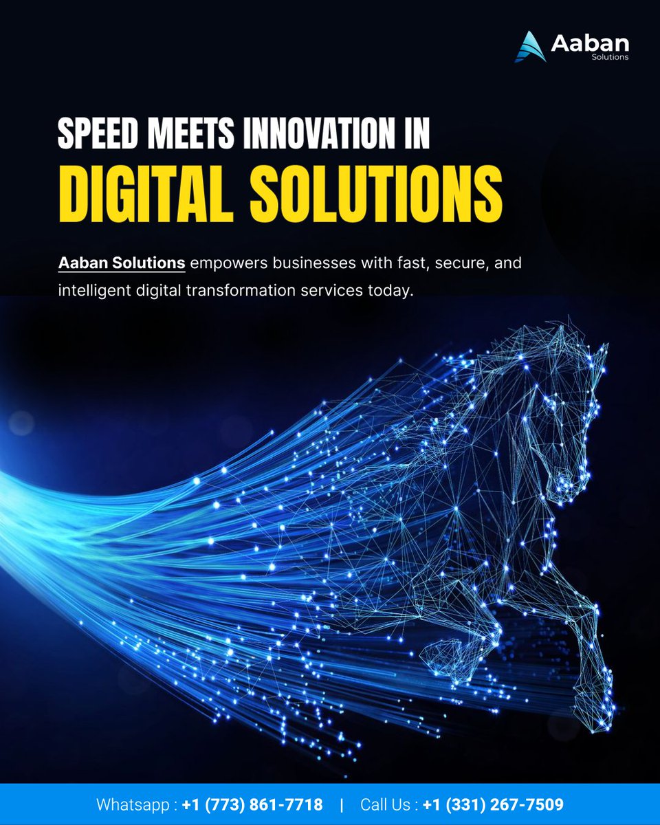 aaban_solutions's tweet image. The world moves fast Only smart businesses keep up.
With Aaban Solutions transformation it’s the new  Fast Secure Intelligent. 
📞+1(773)861-7718 |1(331)267-7509
📩 info@aabansolutions.com
🔗 aabansolution.com 
#FutureOfBusiness #SecureTech #InnovateNow #IndiaDigital #USA