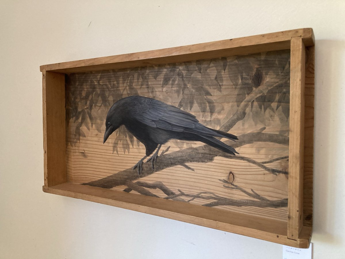 ユカワアツコ 引き出しの絵画 鳥と草 展示会購入 原画 【公式通販】