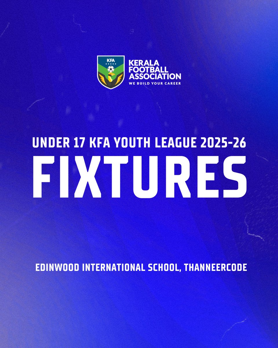 keralafa's tweet image. 📅 𝗠𝗮𝗿𝗸 𝗬𝗼𝘂𝗿 𝗖𝗮𝗹𝗲𝗻𝗱𝗮𝗿𝘀: 𝗧𝗵𝗲 𝗙𝘂𝘁𝘂𝗿𝗲 𝗼𝗳 𝗙𝗼𝗼𝘁𝗯𝗮𝗹𝗹 𝗶𝘀 𝗛𝗲𝗿𝗲!

The battle lines are drawn for the Under 17 KFA Youth League 2025-26! 

#KFAYouthLeague #KeralaFootball #FutureStars #YouthFootball #KFA #BuildingCareers #IndianFootball
