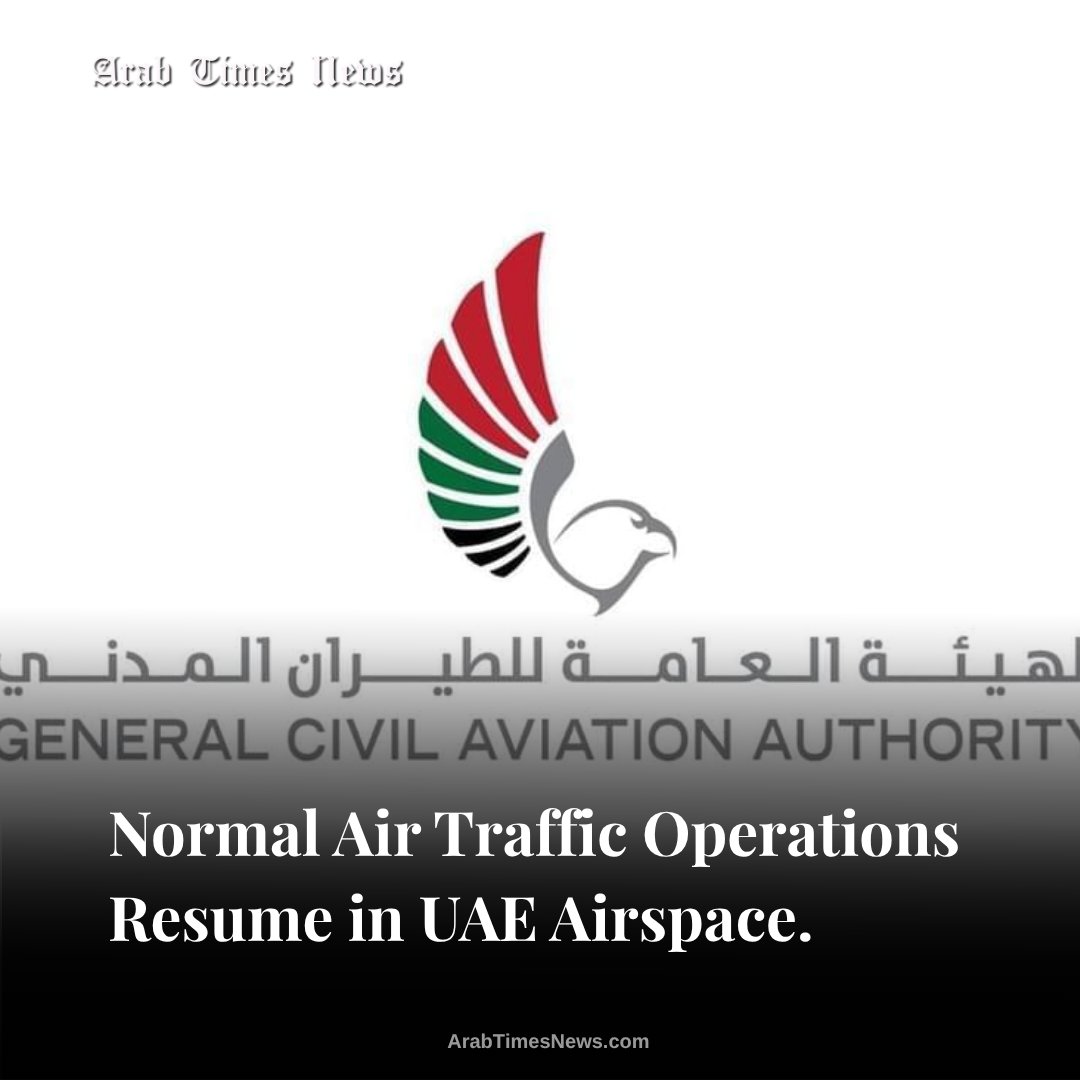 arabtimesnews's tweet image. The UAE General Civil Aviation Authority announced the full resumption of normal air navigation operations in UAE airspace after lifting temporary precautionary measures following a comprehensive safety and security review. Photo: WAM

#UAE #Aviation #AirTraffic #ArabTimesNews