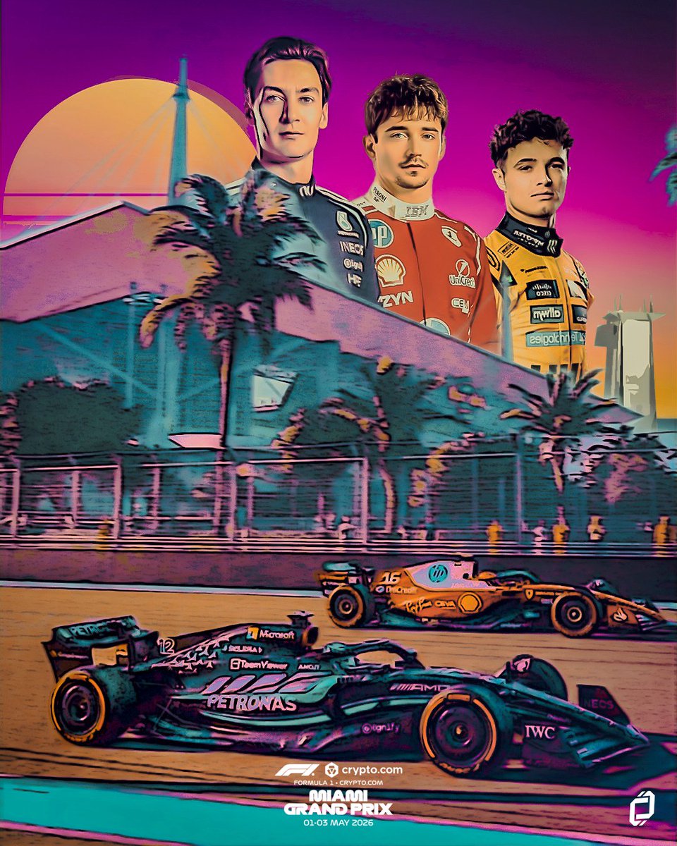 justccreate's tweet image. #MiamiGP 2026 Concept Poster

#f1 #poster