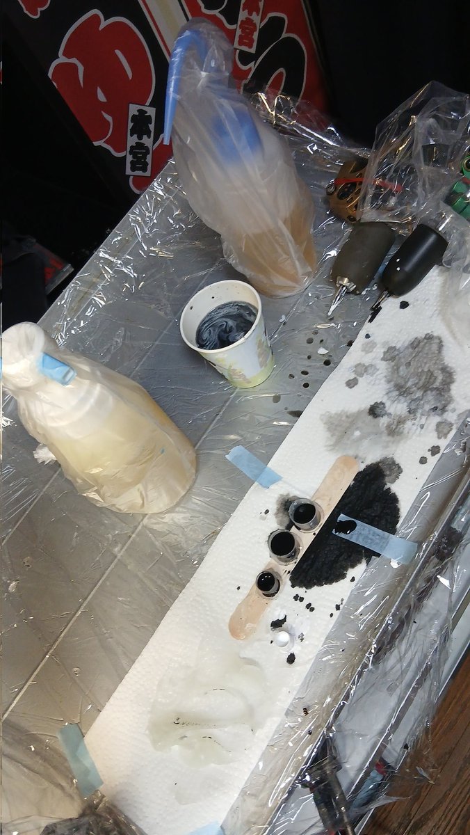 TBY_you's tweet image. 本日も
ミッキーシャープス
と
ウィザード
針は自作で組んでます
#タトゥースタジオ
#tattoo