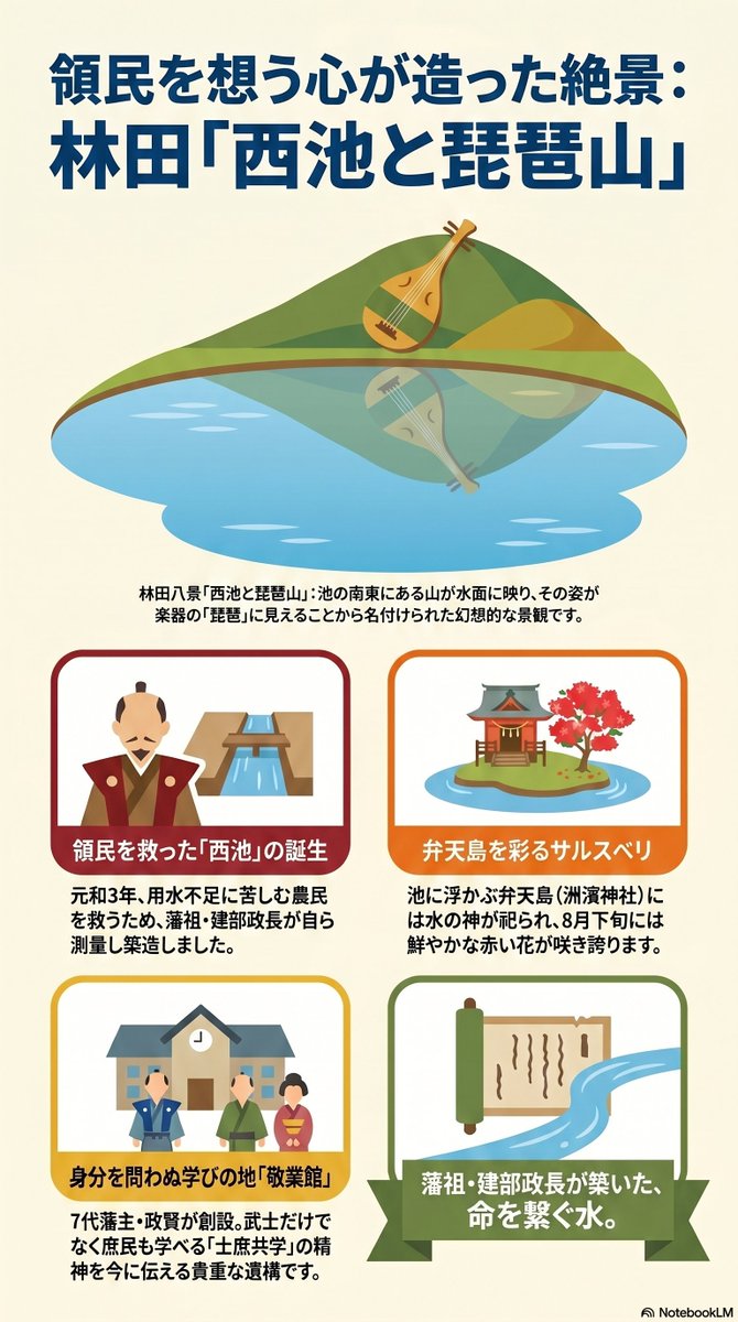 えっ待って、姫路の林田にある西池（州濱神社）に初めて行ってきたんやけど、想像以上に人がおってびっくりした

池の中に浮かぶ弁天島がめっちゃ綺麗で、確かにこれはみんな見に来るわと納得

静かな場所やと思ってたから、いい意味で裏切られたわ！

農民のためにつくったため池ってストーリーも○！