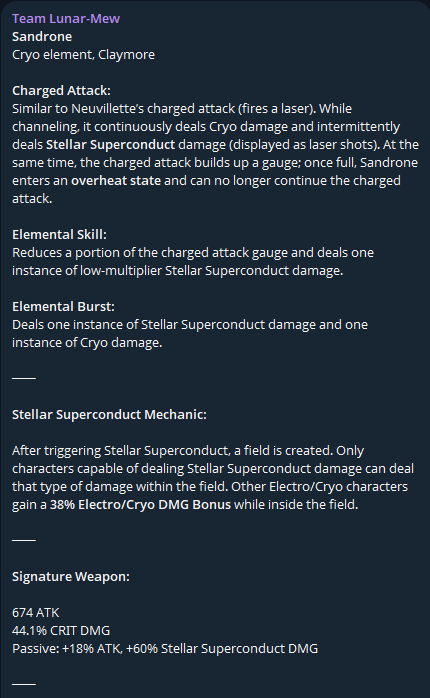 Daily Sandrone / is sandrone playable yet? tweet media