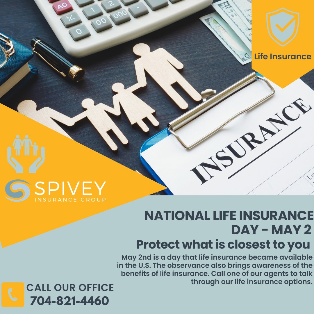 SpiveyInsurance's tweet image. National Life Insurance Day is on May 2nd! What an important day to think about the future and protect your loved ones. Show them you care by giving the perfect gift of security and peace of mind. #lifeinsurance #spiveyteam #indiantrailagent