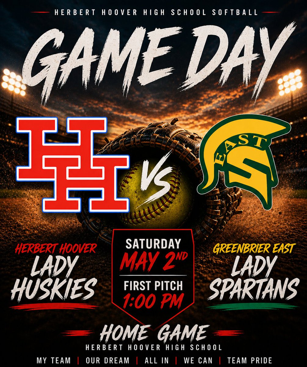HHHS_Sports's tweet image. Herbert Hoover Huskies Softball host the Lady Spartans from Greenbrier East today at 1:00 PM. Come out and support the Lady Huskies! #TheRiver #GoHuskies #wvprepsb