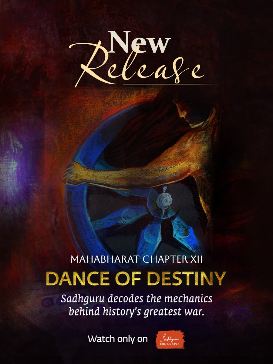 ishafoundation's tweet image. The war is over, but the questions remain. ⚔️

History remembers the victors, but few understand the mechanics of how they got there. Was it purely skill, or did something deeper tip the scales? In Mahabharat Chapter XII: Dance of Destiny, Sadhguru peels back the layers of karma,