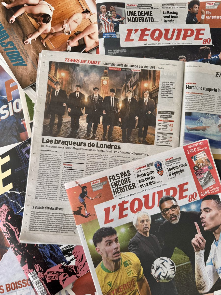 FerberAlice's tweet photo. « On s'est construit un beau palmarès et il faut réussir à l'imposer, à montrer que jouer contre nous n'est jamais une partie de plaisir »

Vice-champions du monde par équipes en titre, les Bleus débarquent à Londres avec l’ambition de ravir l’or à la Chine 🏓 @lequipe https://t.co/SzoLc8SJKv