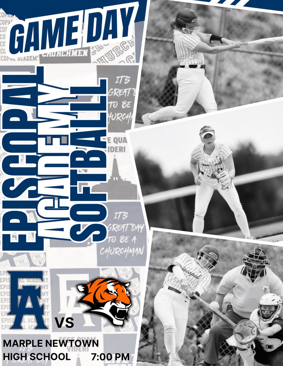 EA1785_Softball's tweet image. Tonight, EA Softball makes a quick trip down the road to take on a tough Marple Newtown team in the Newtown Square Showdown under the lights! First pitch at 7 PM #tEAm 

🆚Marple Newtown
📍Marple Newtown High School
⏰7:00 PM
📺 GameChanger: Episcopal Academy Varsity Churchwomen
