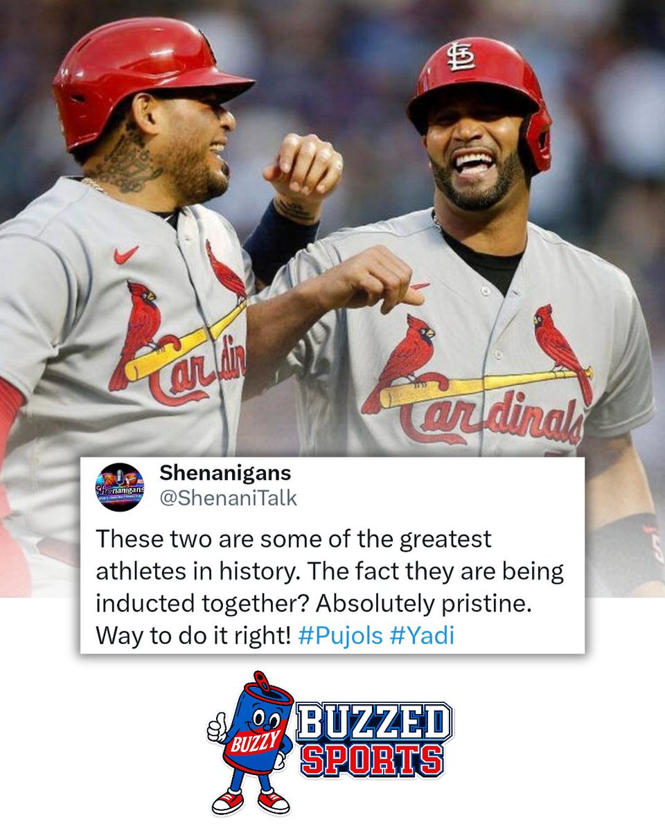 thebuzzysports's tweet image. This just feels right 😤⚾
Pujols and Molina into the Cardinals HOF
Icons. No debate
#Cardinals #MLB #Baseball