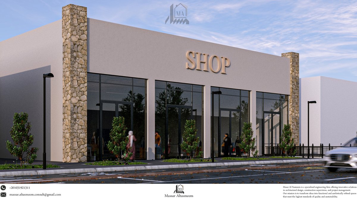 MassarALtasmeem's tweet image. Mr. Mudhakkir Stores
Location: Khamis Mushait, Saudi Arabia
**هوية تجارية بلمسة معمارية معاصرة**
#EngineeringDesign #Engineering #Design #Architecture #ArchitecturalDesign #3DDesign #CAD #Render #EngineeringLife #DesignInspiration