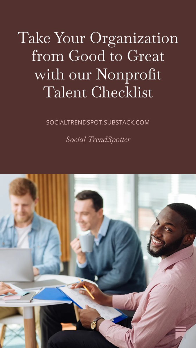 socialtrendspot's tweet image. Is your nonprofit shaping its workplace reputation? 🤔 Candidates care about your values &amp;amp; culture! Learn how to build a strong employer brand in our latest Substack: substack.com/home/post/p-19… #Nonprofit #EmployerBranding #CultureMatters @WorkTogetherTC