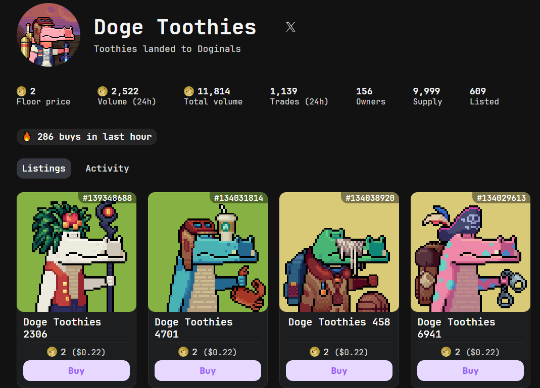 Doge Toothies tweet media