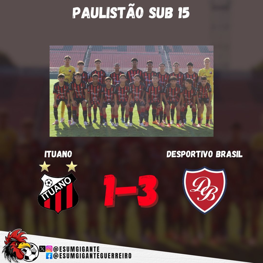 EsUmGigante's tweet image. Fim de jogo!

O Ituano estreou com derrota no Campeonato Paulista Sub-15. Em casa, o Galinho foi superado pelo placar de 3 a 1. O gol rubro-negro foi marcado por Asafe Suarez.

#ituano #ituanofc #desportivobrasil #ᴄᴀᴛᴇɢᴏʀɪᴀsᴅᴇʙᴀsᴇ #paulistasub15