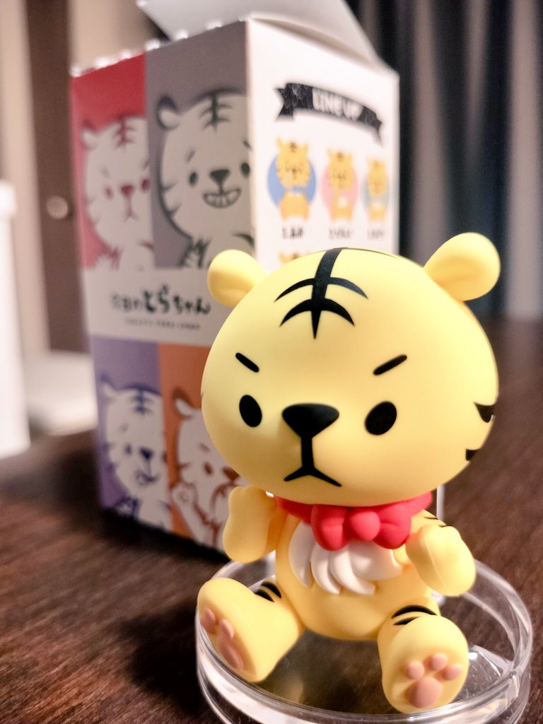 差し入れで「今日のとらちゃん」をいただきました。りりしい子が入っておりました。ありがとうございます。かわいい。