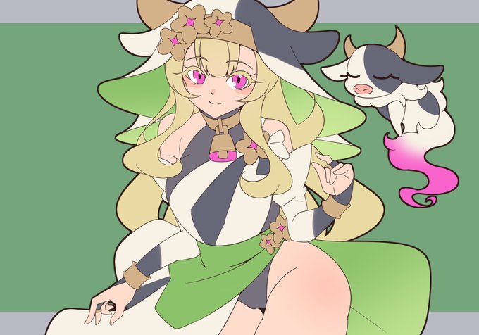 魔法少女「ミルキー・ハートル」さん ウシのマスコットちゃんの力を借りて戦う、強くて優しいお姉さん。 ラヴィやフェンリルちゃんの頼れる先輩なのです。
