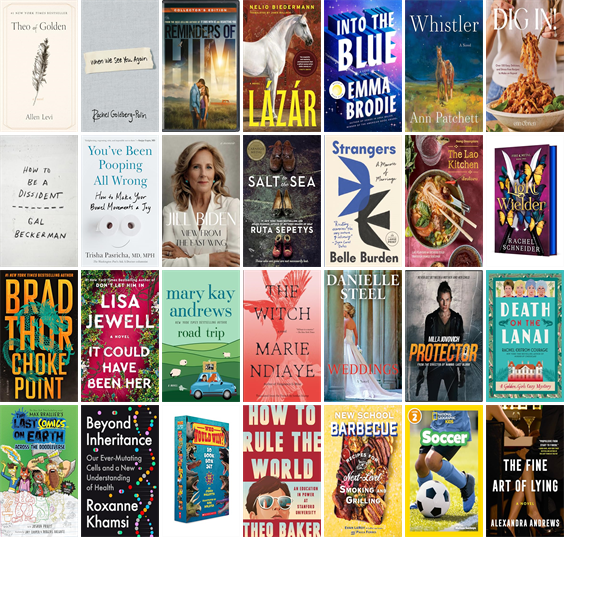 FramPub's tweet photo. This week the Framingham Public Library has 274 new books and eleven new movies.  New items include Theo of Golden, When We See You Again, Reminders of Him, Lßzßr, Into the Blue, Whistler, How to Be a Dissident, and You've Been Pooping All Wrong. https://t.co/IT1d4rkfUA https://t.co/Qeoi2GIcQQ