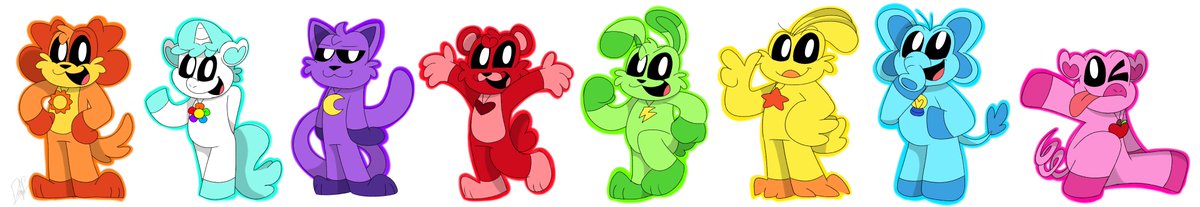 H3y_D4n1_Draw's tweet image. The Smiling Critters in my style!
Which one is your favorite?
🧡🩵💜❤️💚💛💙🩷
#SmilingCritters #Dogday #CraftyCorn #Catnap #BobbyBearHug #HoppyHopscotch #KickinChicken #BubbaBubbaphant #PickyPiggy