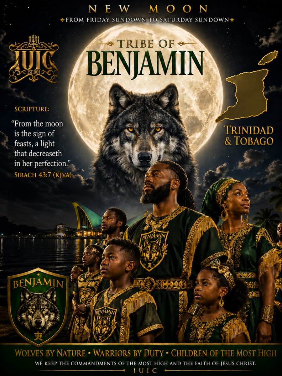 iuic_tt's tweet photo. 🚨 NEW MOON = NEW BEGINNING! 🚨
A reset ordained by the Most High — are you in order?! ⚖️
Blow the trumpet &amp; sanctify the day! 🕊

📖 Sirach 43:7(KJVA)

#NewMoon #IUIC #fyp #TrinidadIsraelites #israelites 🌑📯🔥 https://t.co/kQATMAjUu5