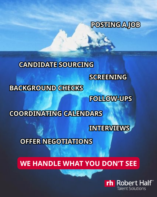 Noecolina98's tweet image. Posting a job is just the beginning. Behind every great hire is hours of work most people never see from sourcing and screening to interviews and negotiations. That’s where we come in. #RobertHalf #Hiring #Talent