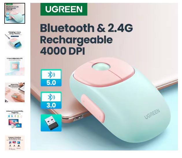 shopping_soma's tweet image. 4000 DPI precision ebong dual-mode connection—paben purno silent clicks ebong rechargeable power efficiency!"
 Buy -  s.click.aliexpress.com/e/_c33bA8AF 

#UGREENMouse
 #WirelessMouse2026 
#TechAccessories 
#DeskSetup #ProductivityTools
