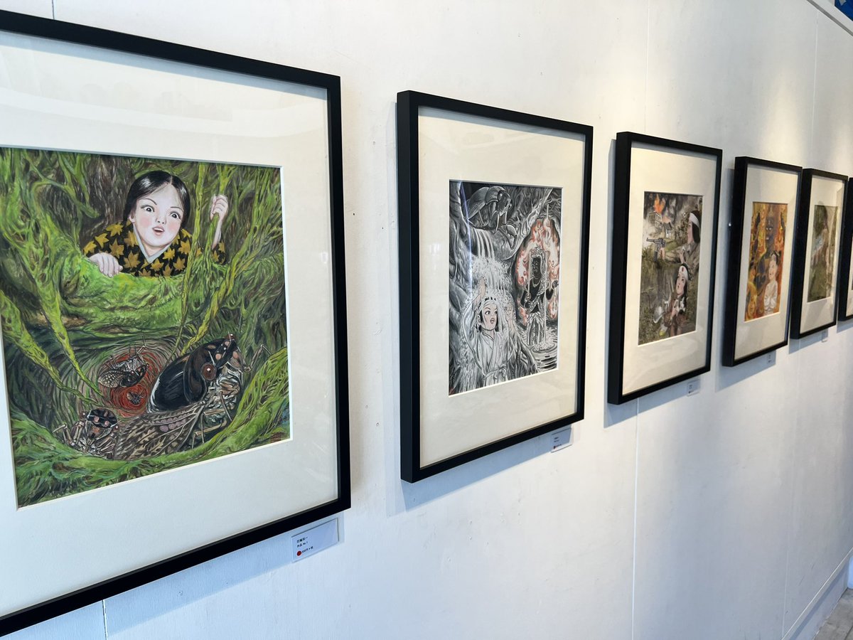 本日のギャラリー巡りその1
花輪和一展(ビリケンギャラリー)
少女とセミの兵器と。ゾワゾワする世界。 