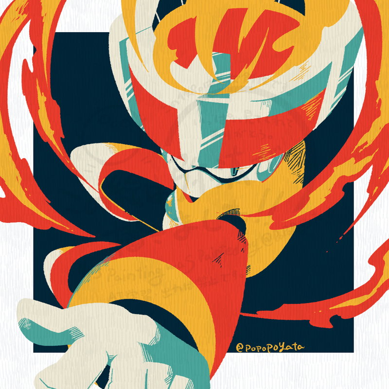 popopoyata's tweet photo. ☀　#本家ロックマン版深夜の真剣お絵描き60分一本勝負 https://t.co/nzk82Fb0Mm